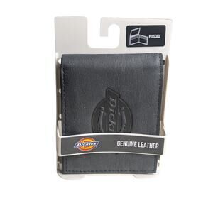 Dickies Genuine Leather Passcase Men's Wallet Black 31D1220003 New Free Shipping